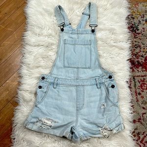 Denim shortalls